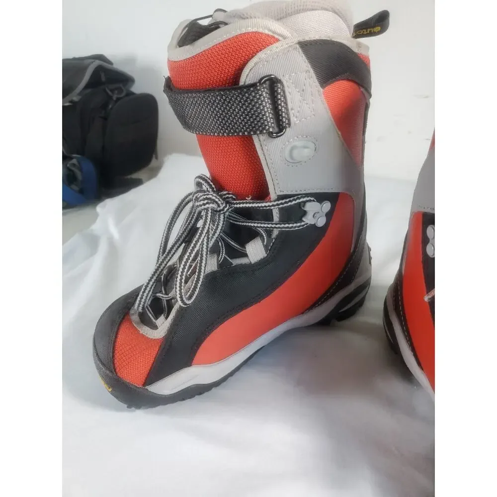 Salomon Ivy Auto Fit Snowboarding Boots Red Gray Black Women's Size 4.5